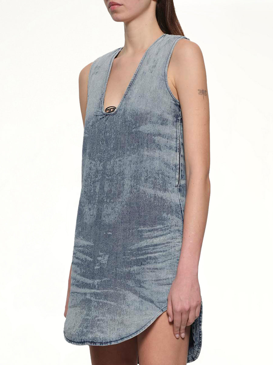 DE-LARIS-DRESS-FSH in Blue
