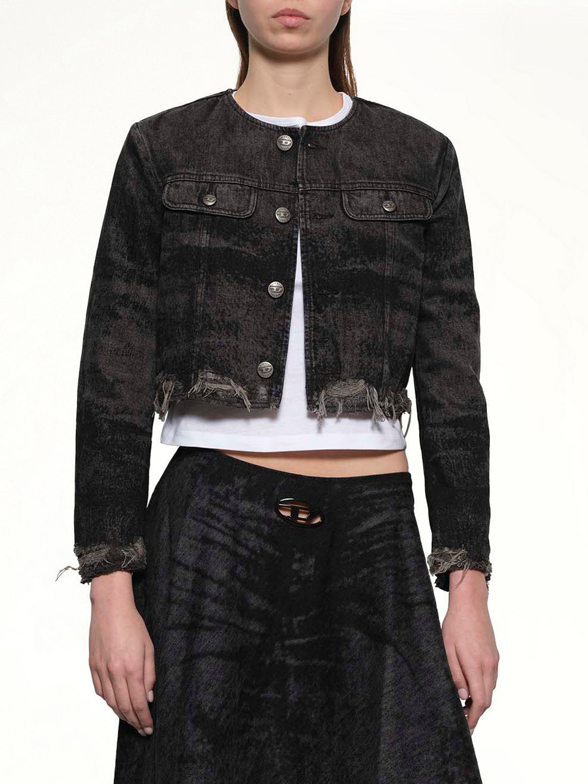 DE-GRAFFY-FSH Denim Jacket in Black
