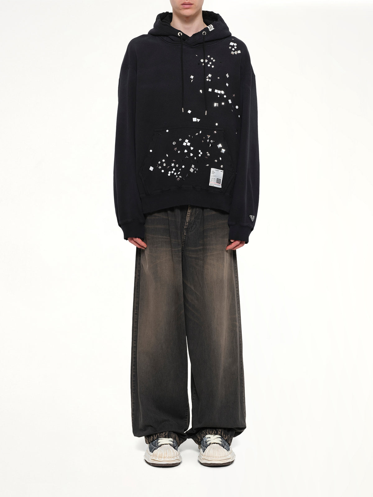 Embellished Hoodie in Black