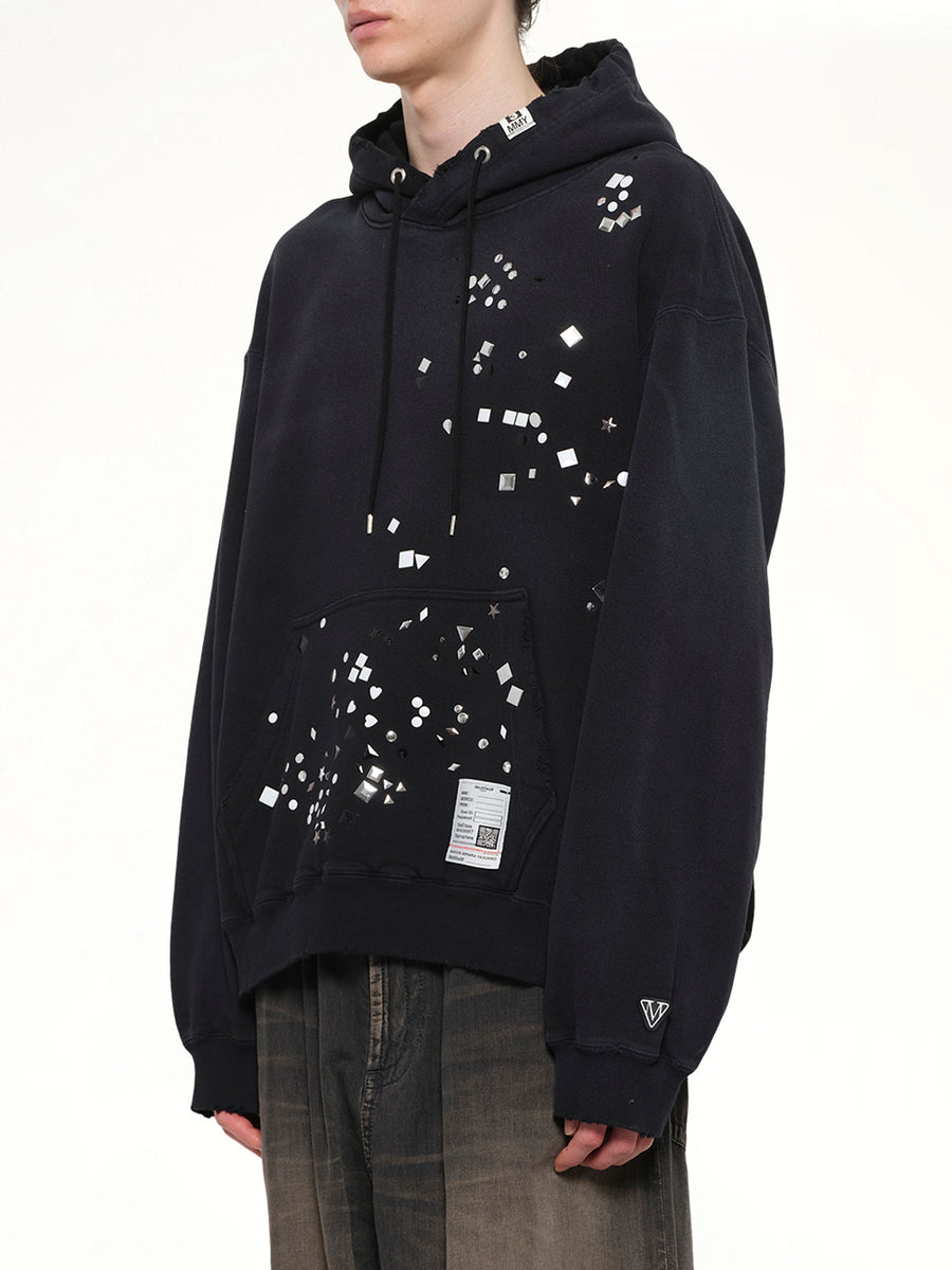 Embellished Hoodie in Black