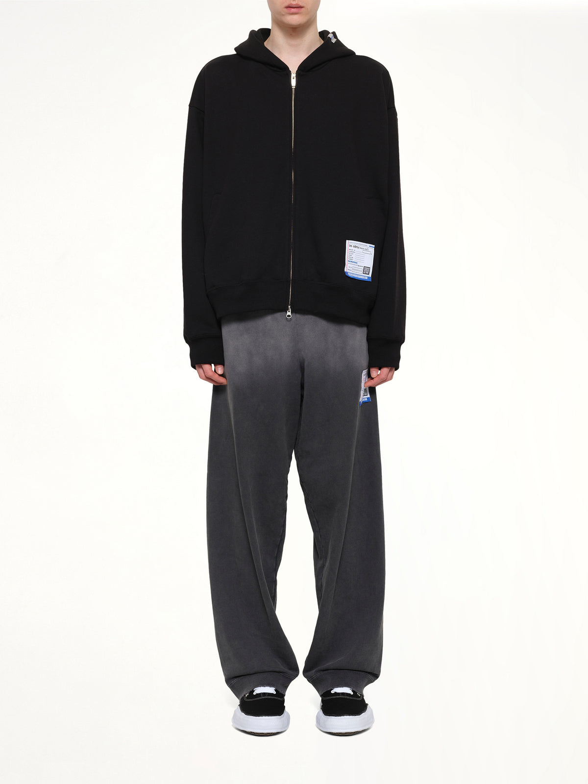 Instrumental Heavy Weight Zip Hoodie in Black