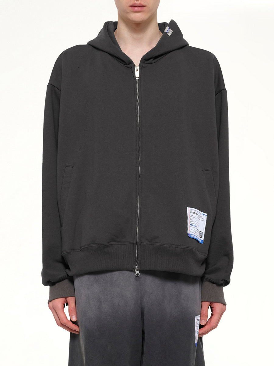 Instrumental Heavy Weight Zip Hoodie in Dark Gray