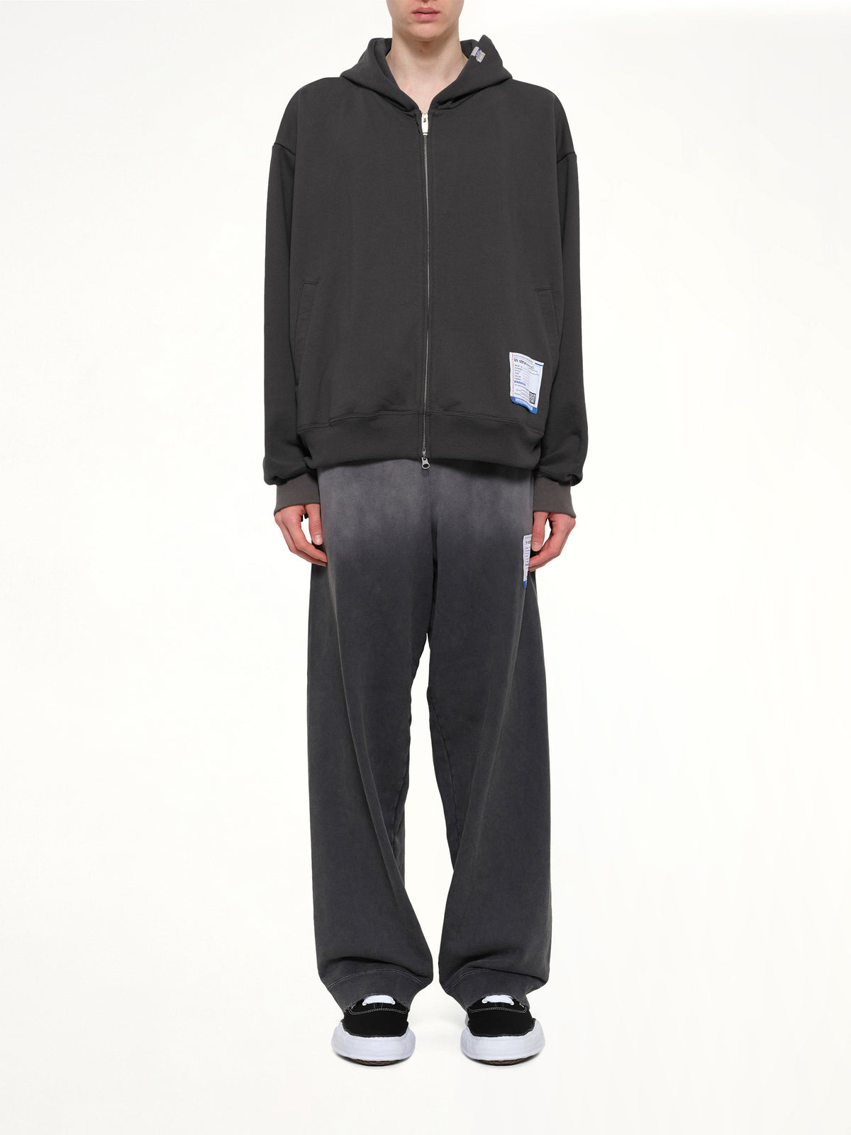Instrumental Heavy Weight Zip Hoodie in Dark Gray
