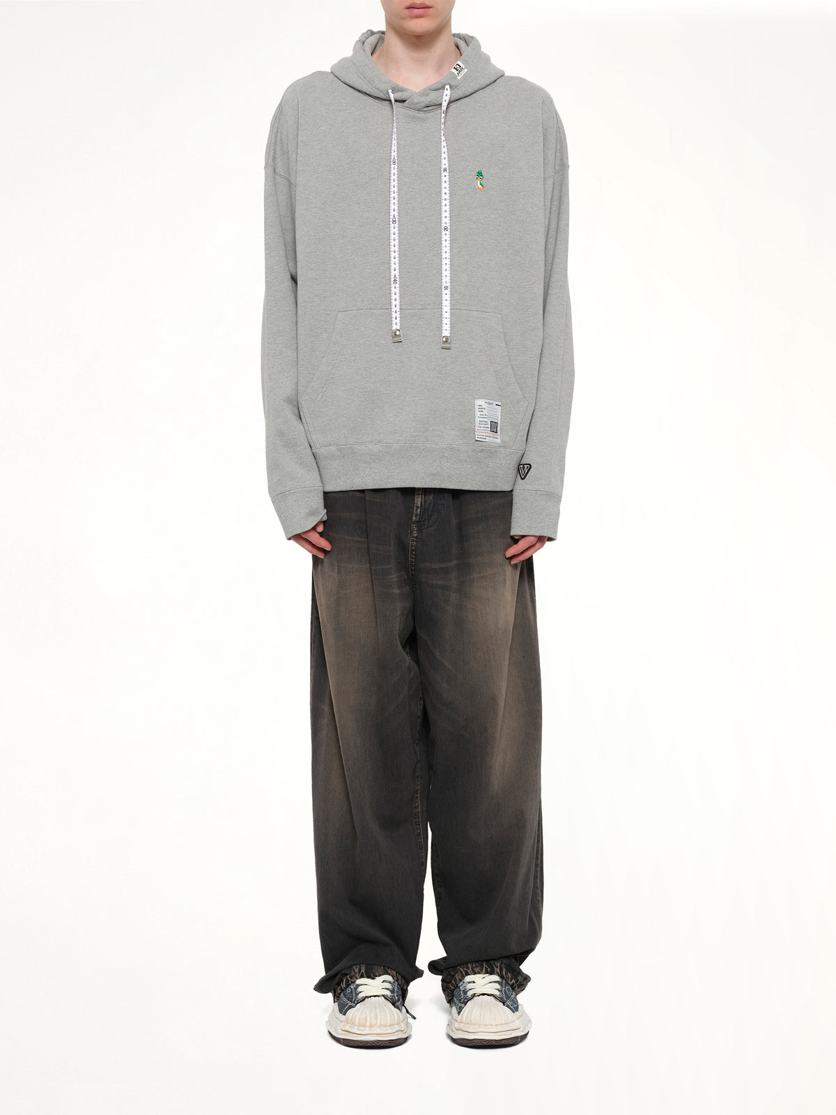Leon Embroidery Hoodie in Gray