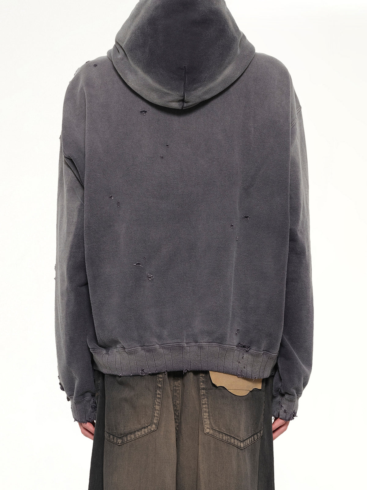 Sun Faded Hoodie in Black