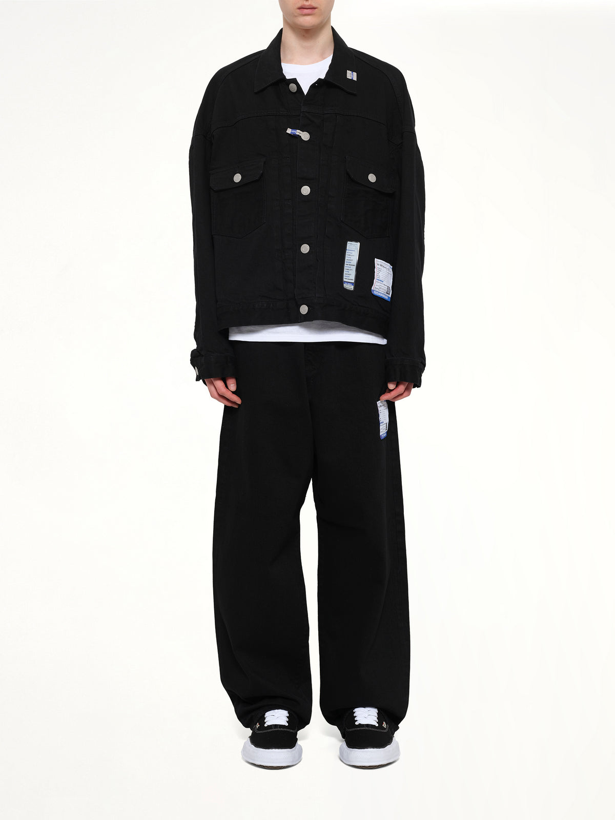 Instrumental One Washed Selvage Denim Jacket in Black
