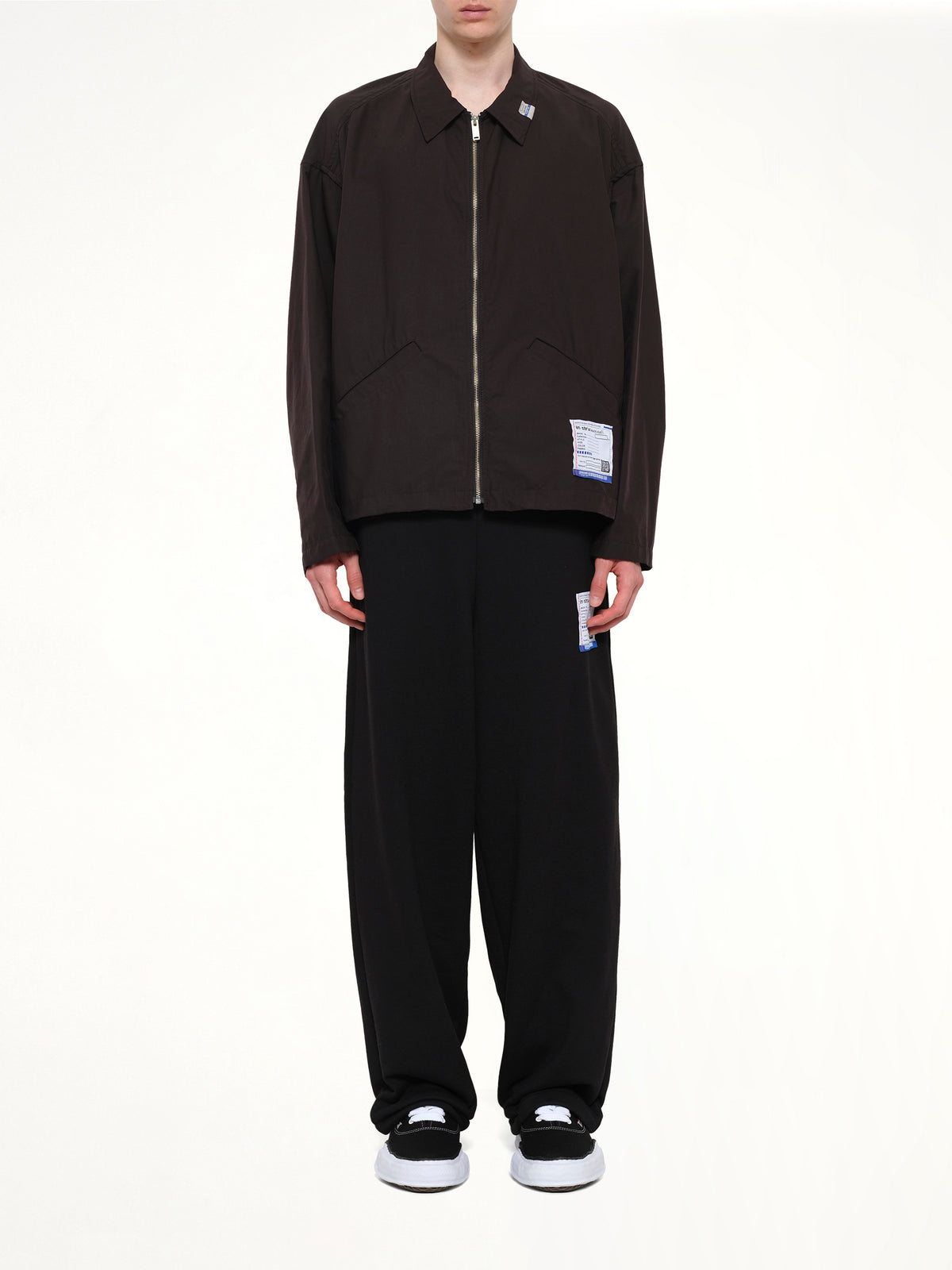 Instrumental Back Twill Zip Blouson in Black