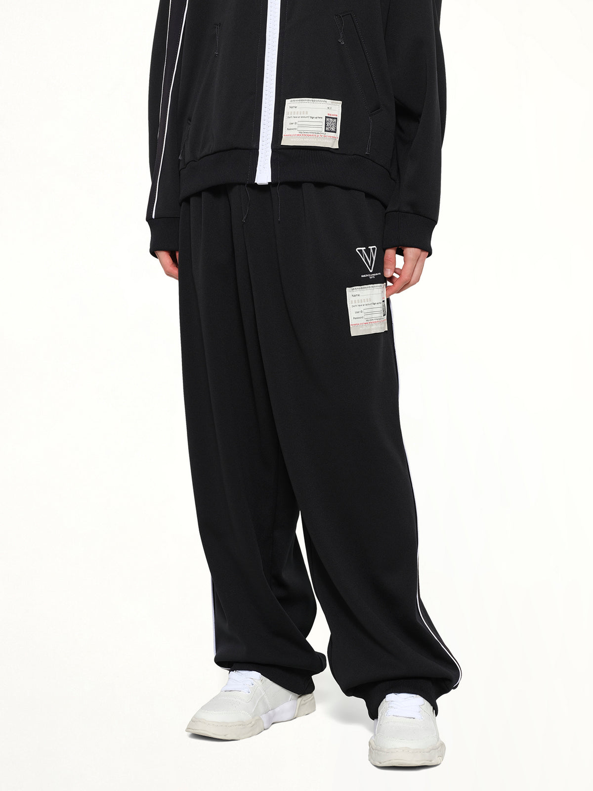 Amateur Sewn Track Pants in Black