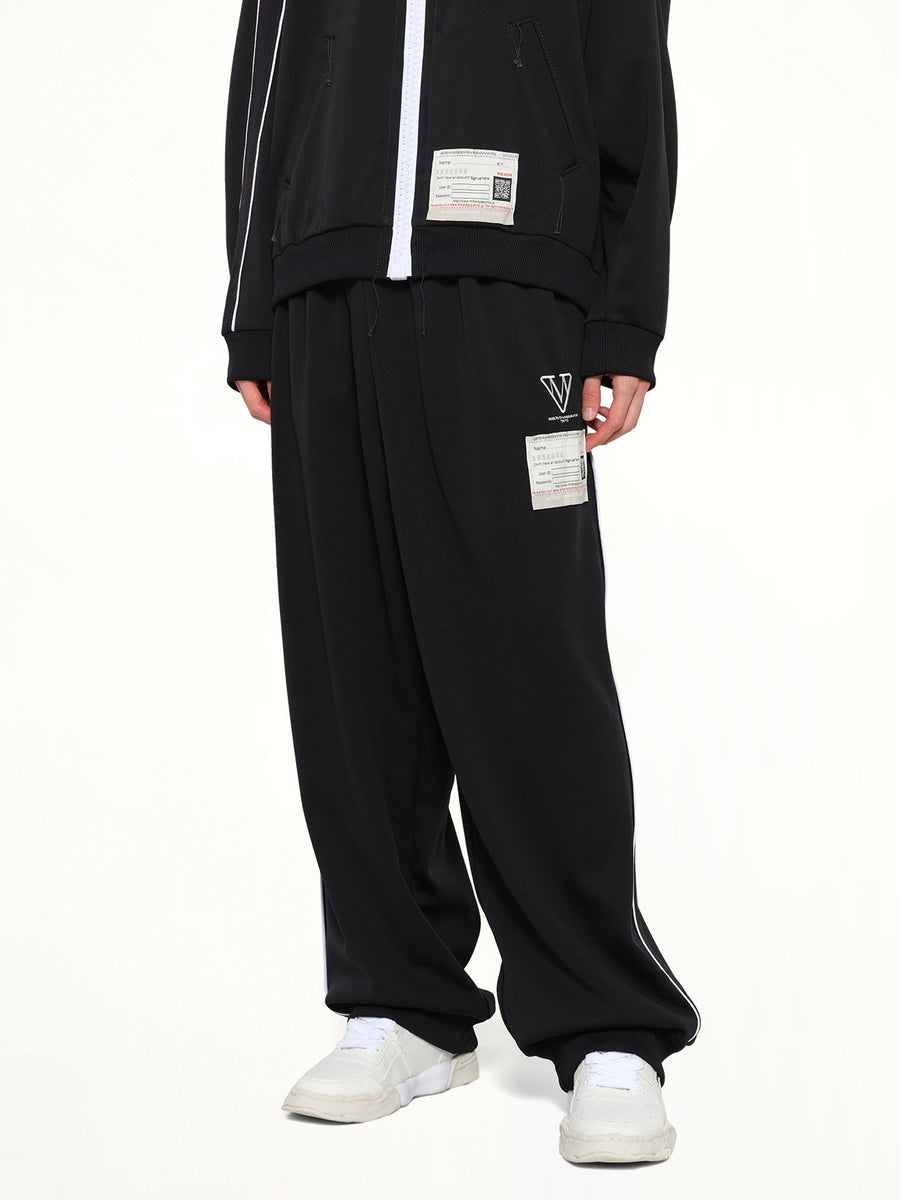 Amateur Sewn Track Pants in Black