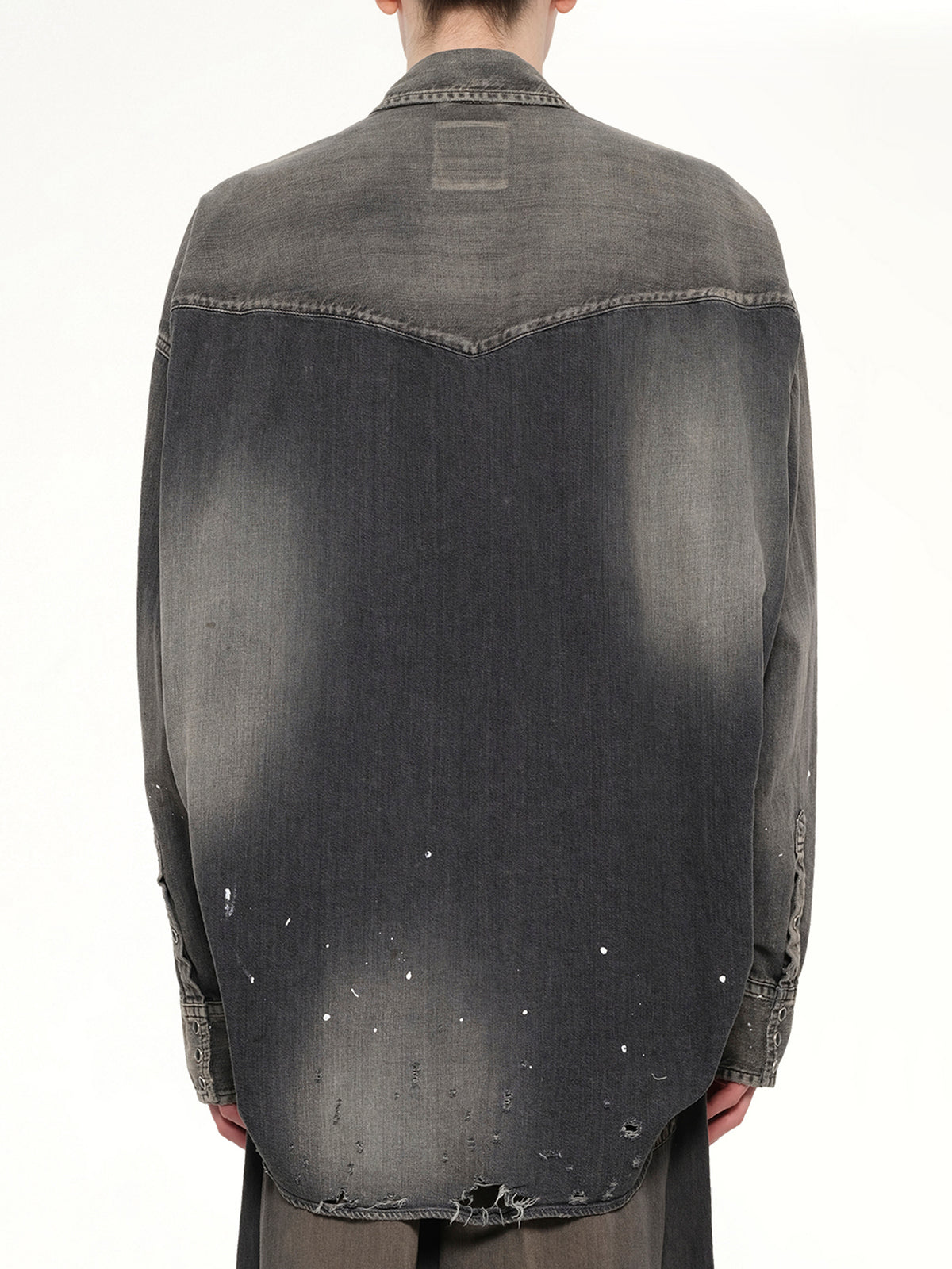 Denim Shirts W Sticker in Black