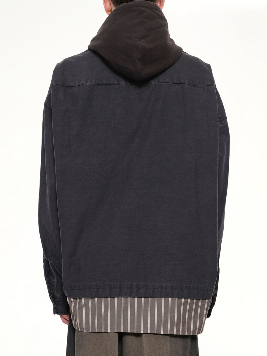 Triple Layered L/S Shirts in Black