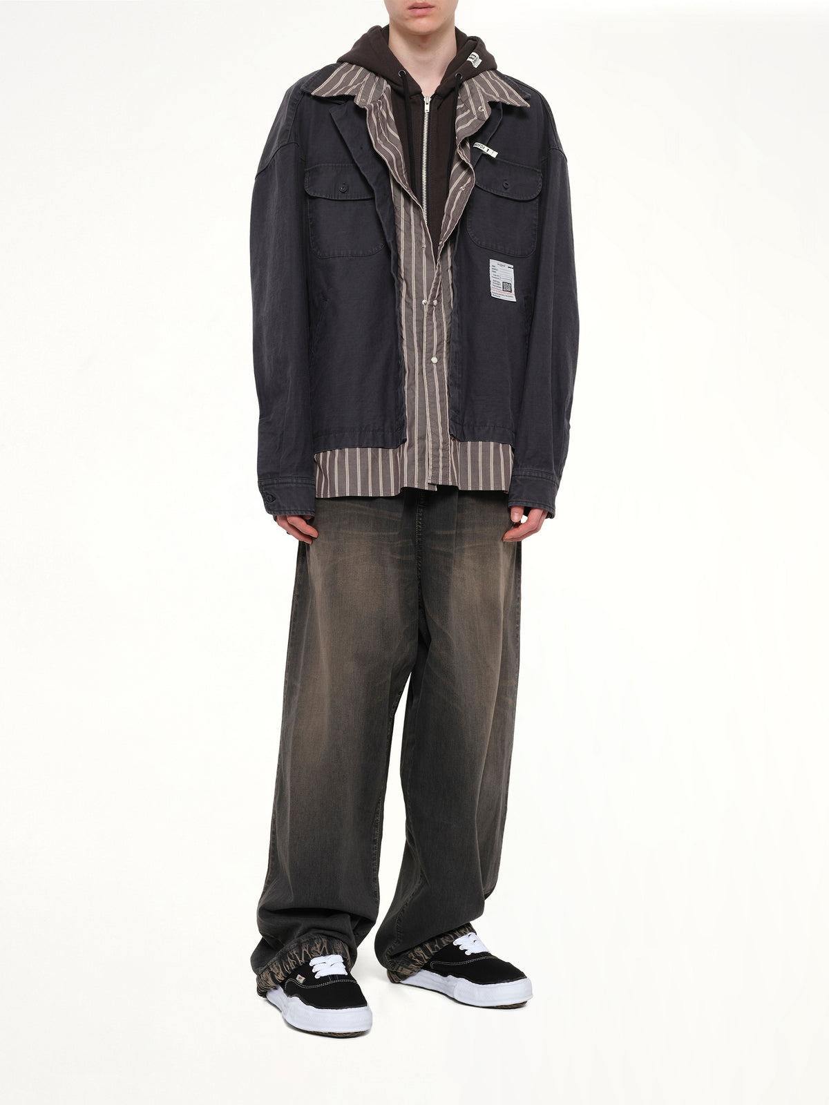 Triple Layered L/S Shirts in Black