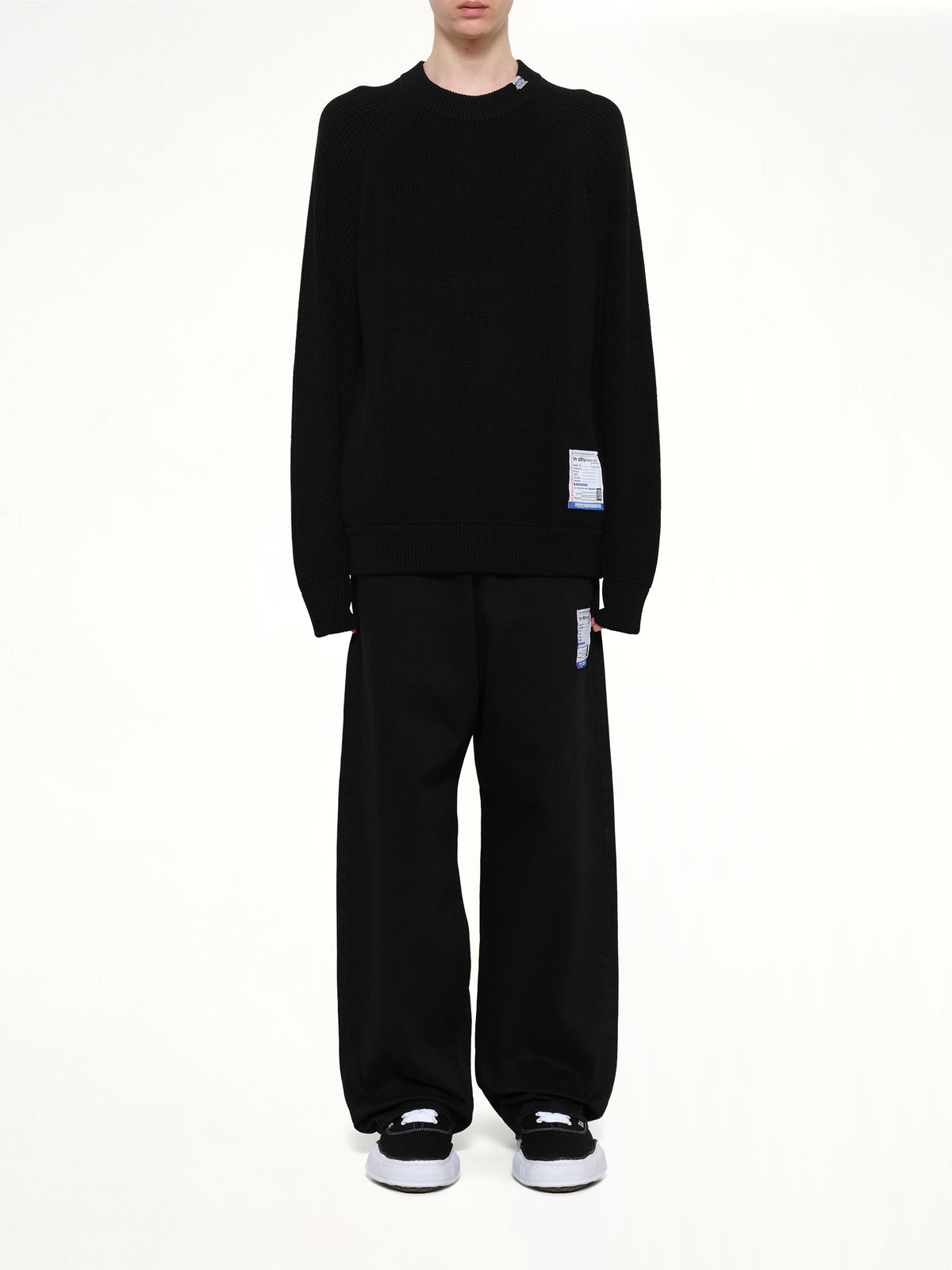 Instrumental High Density Knit Pullover in Black
