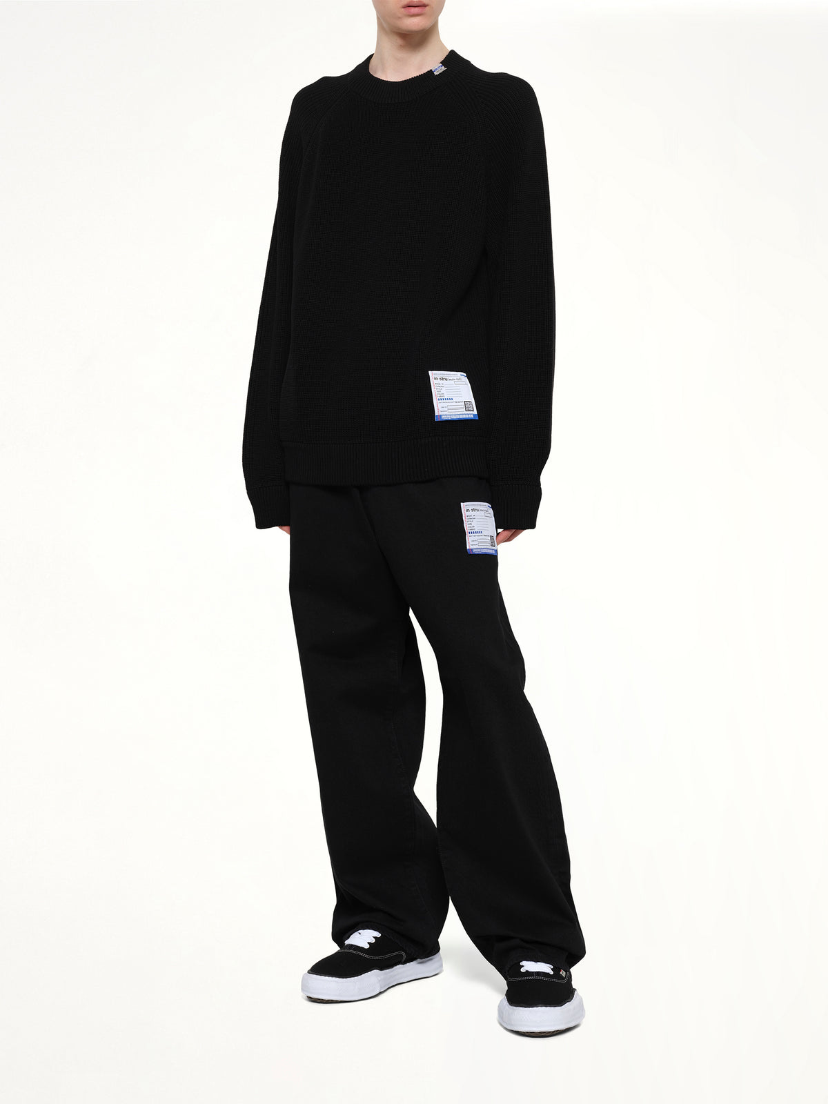 Instrumental High Density Knit Pullover in Black