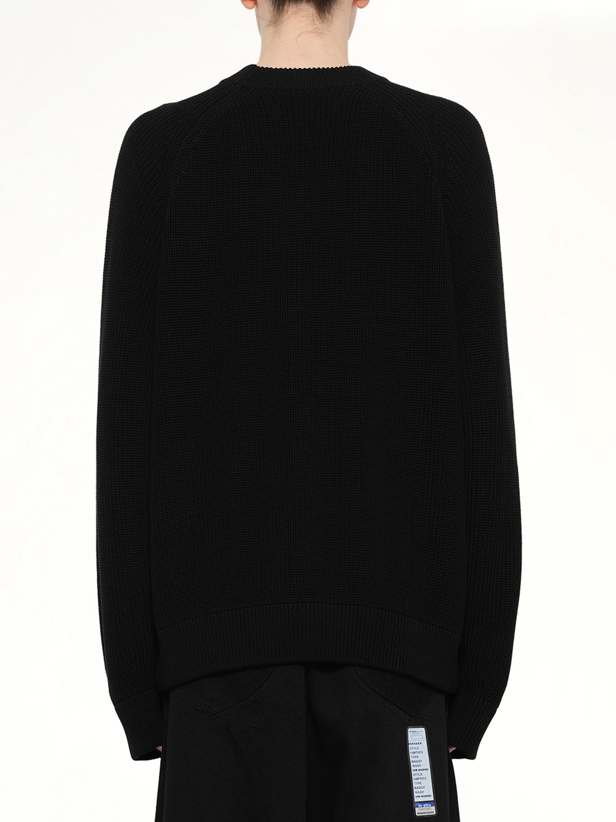 Instrumental High Density Knit Pullover in Black