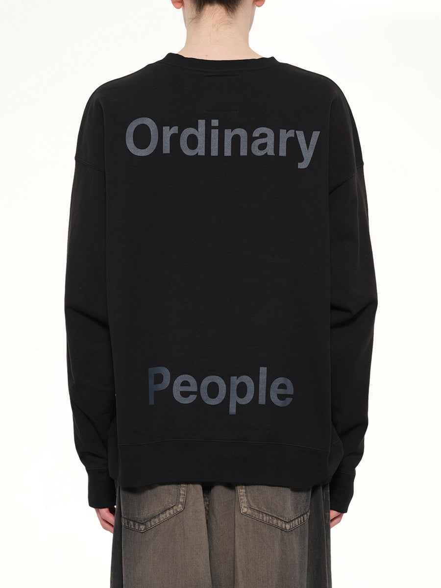 Leon Embroidery Pullover in Black