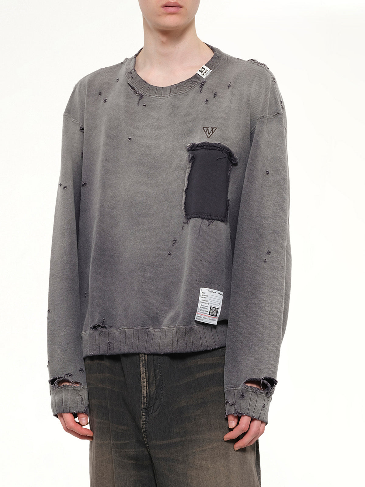 Sun Faded Pullover in Black