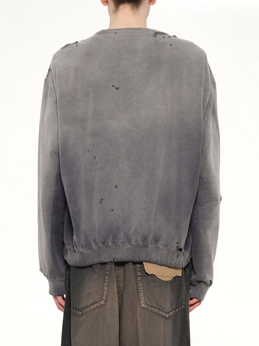 Sun Faded Pullover in Black