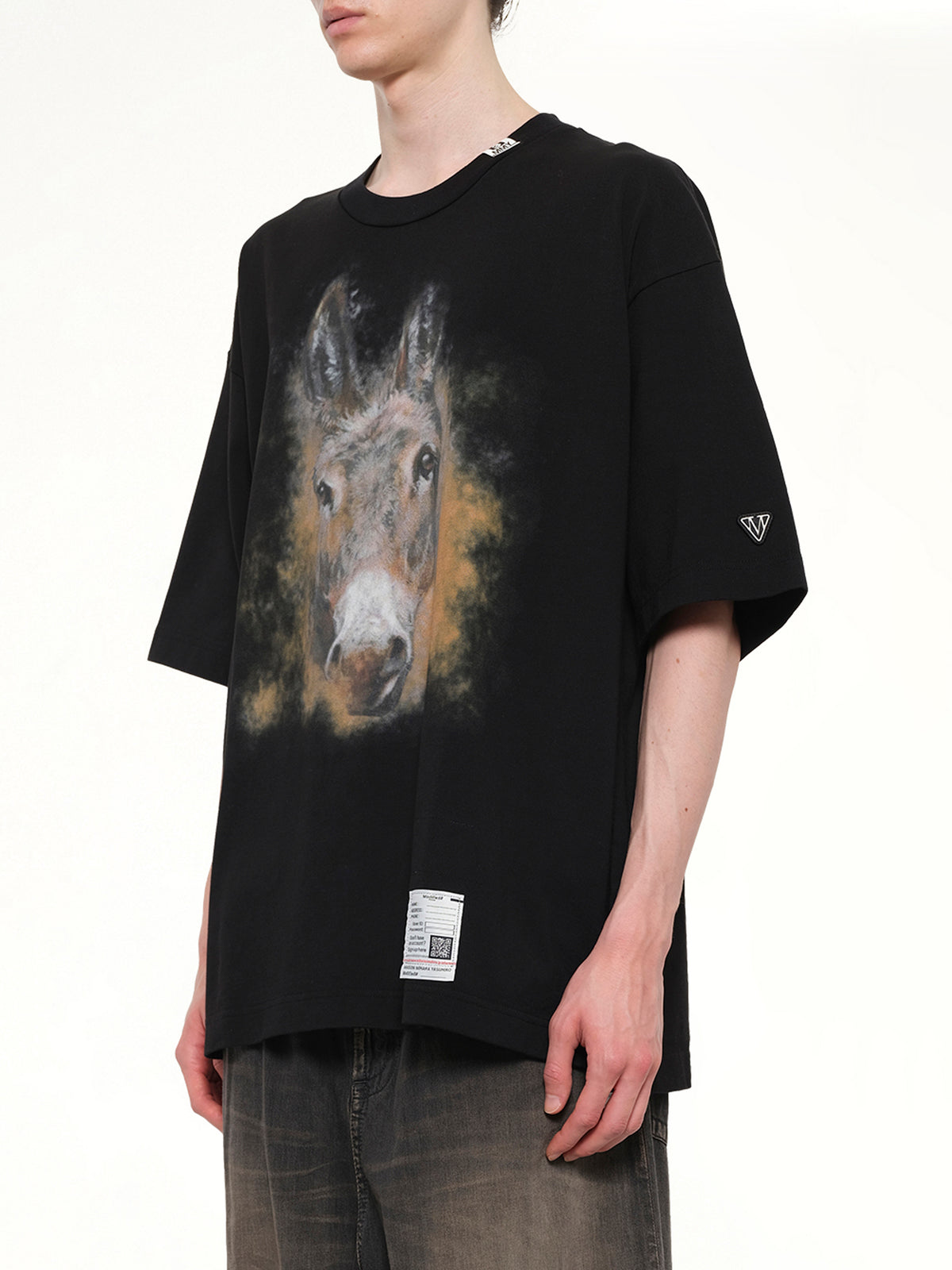 Horse Printed T-Shirt in Black