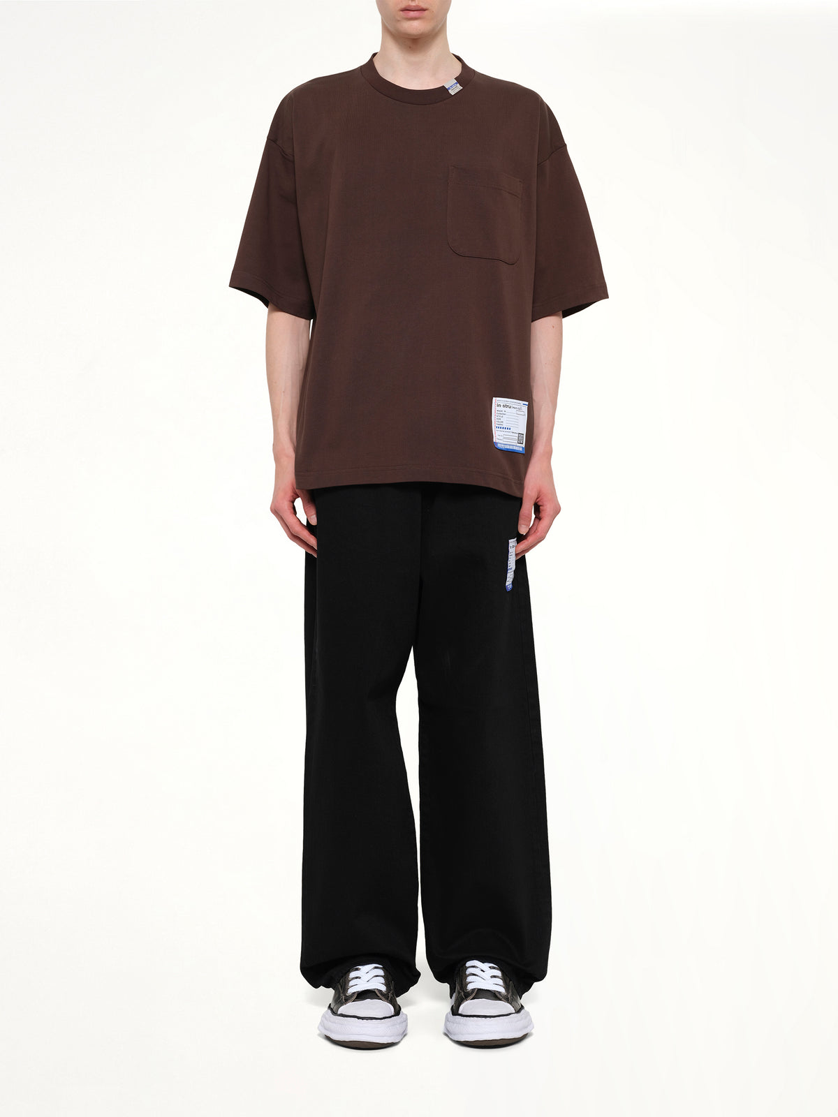 Instrumental Heavy Weight Pocket T-Shirt in Brown