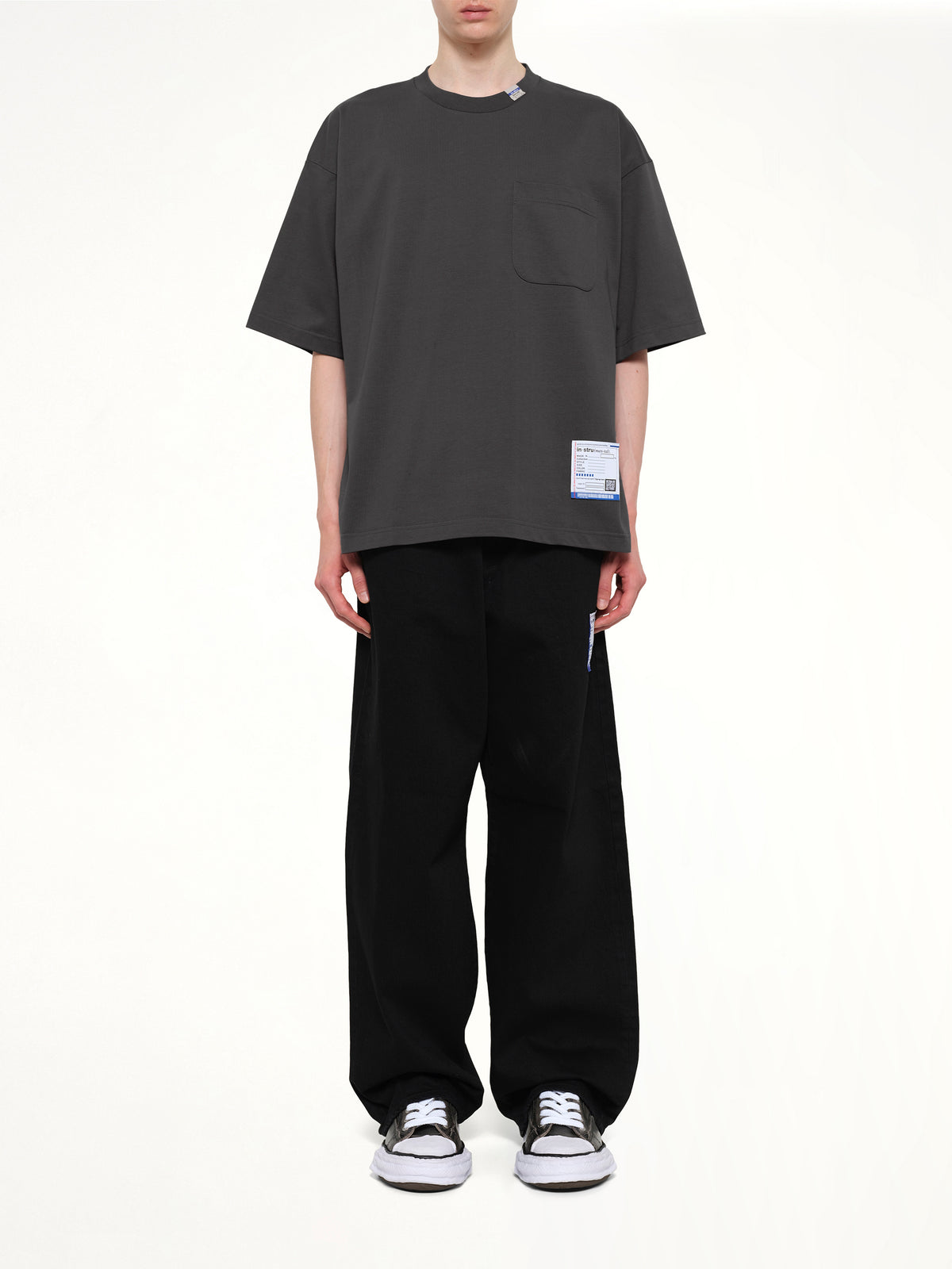 Instrumental Heavy Weight Pocket T-Shirt in Dark Gray