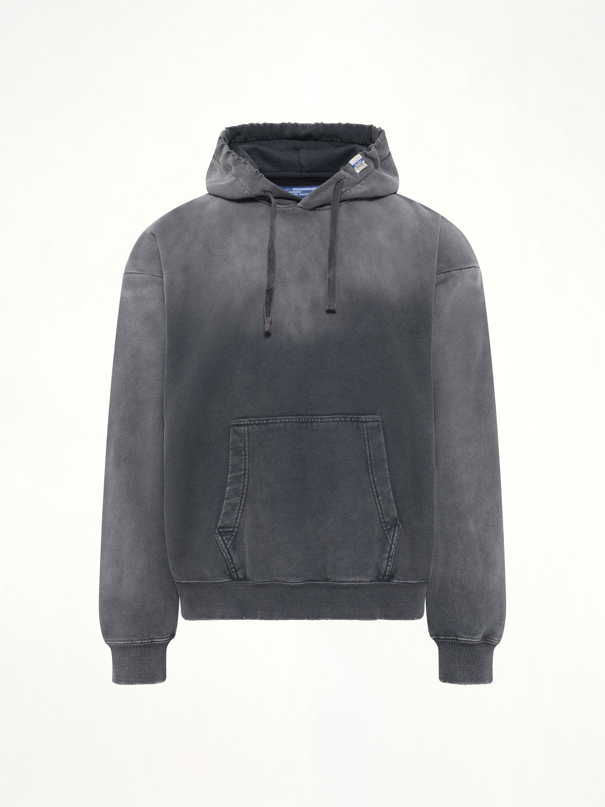 Instrumental French Terry Distressed Hoodie in Black