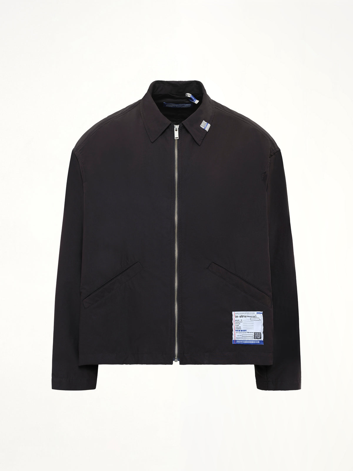 Instrumental Back Twill Zip Blouson in Black