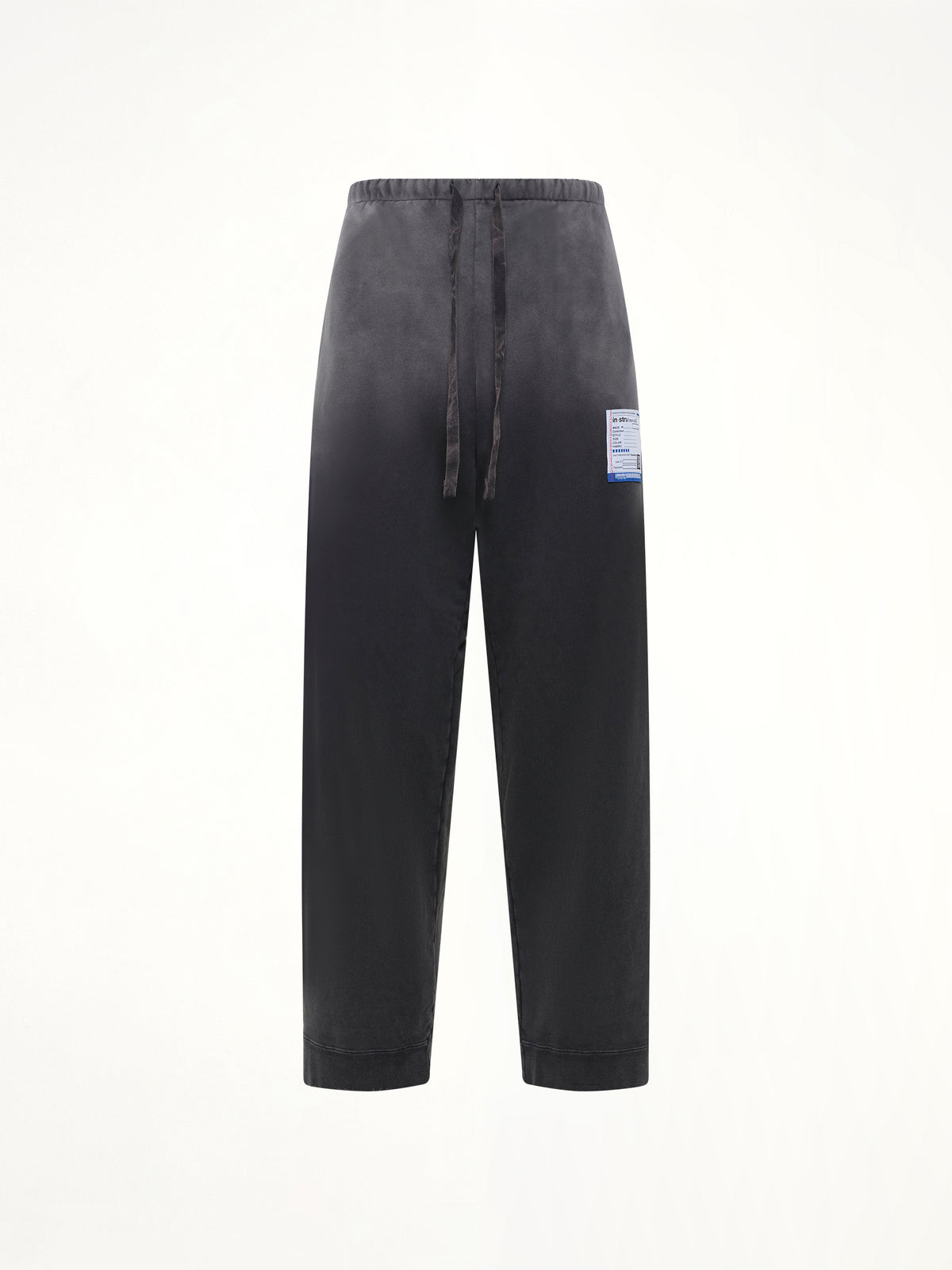 Instrumental French Terry Distressed Easy Pants in Black