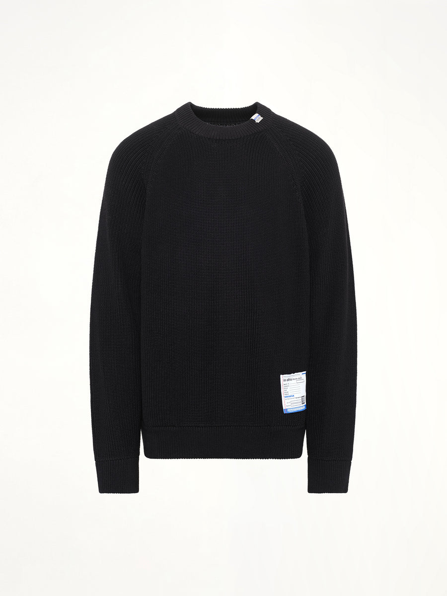 Instrumental High Density Knit Pullover in Black