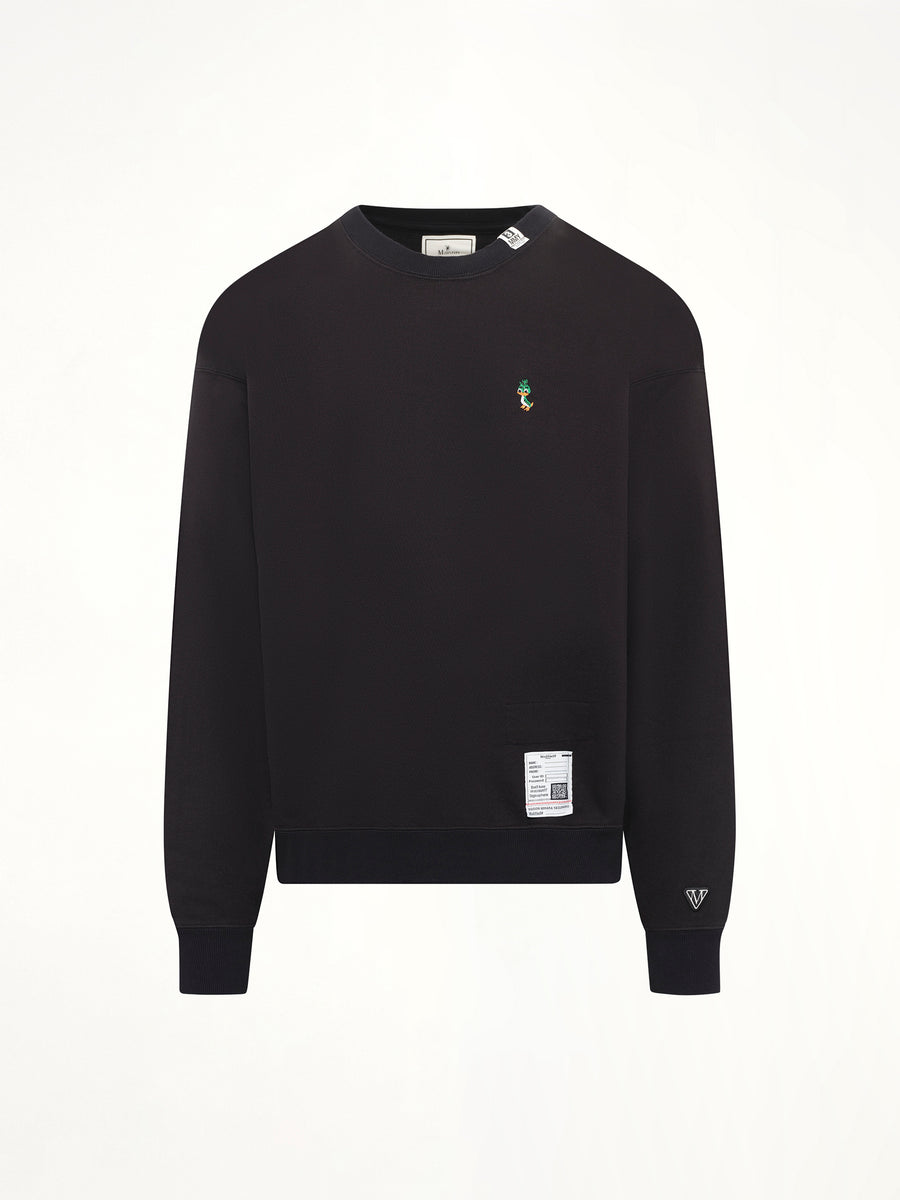 Leon Embroidery Pullover in Black