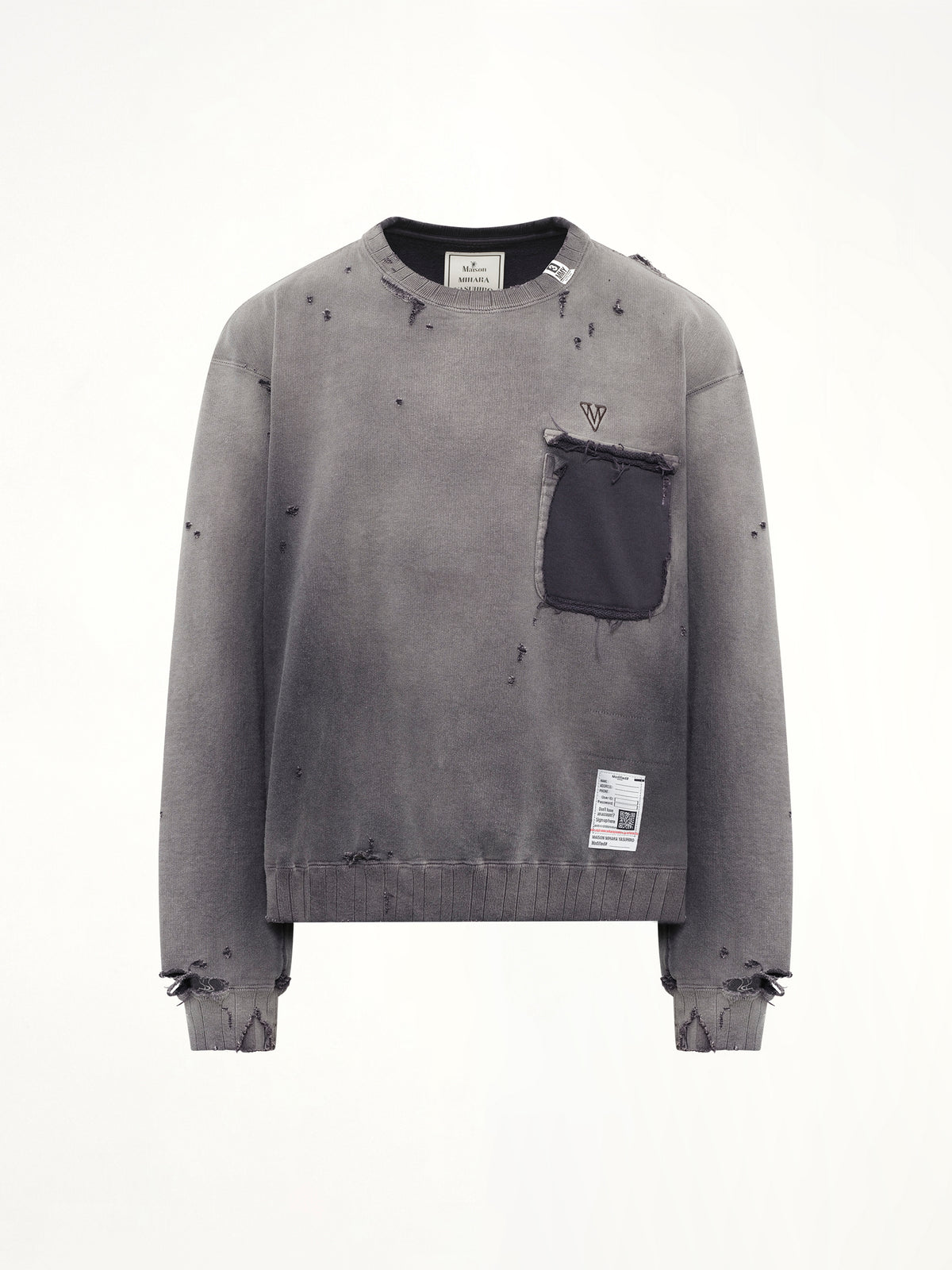 Sun Faded Pullover in Black