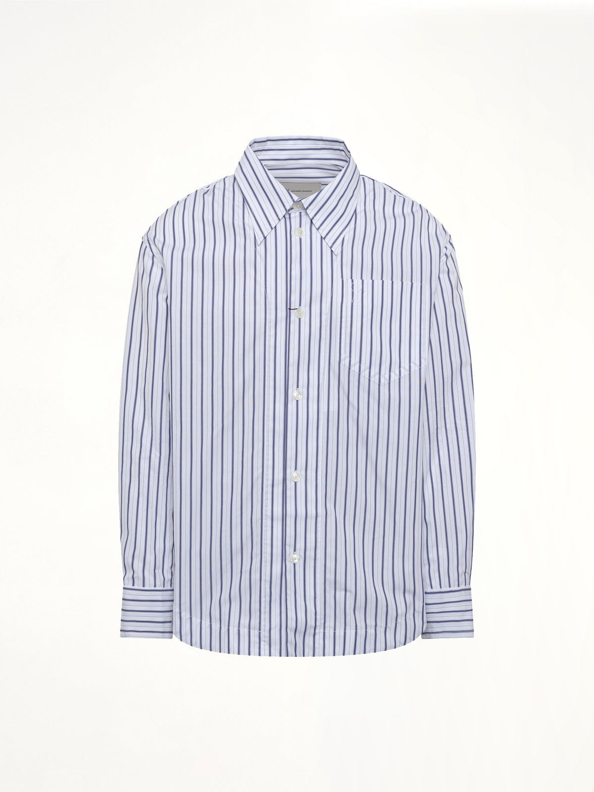 Embossed ADC Stripe Shirt in White