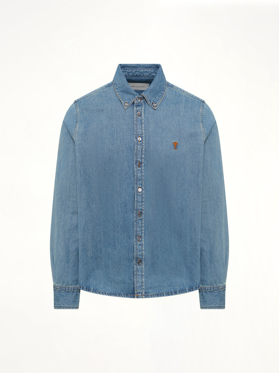 Contrasted Ami De Coeur Shirt in Blue