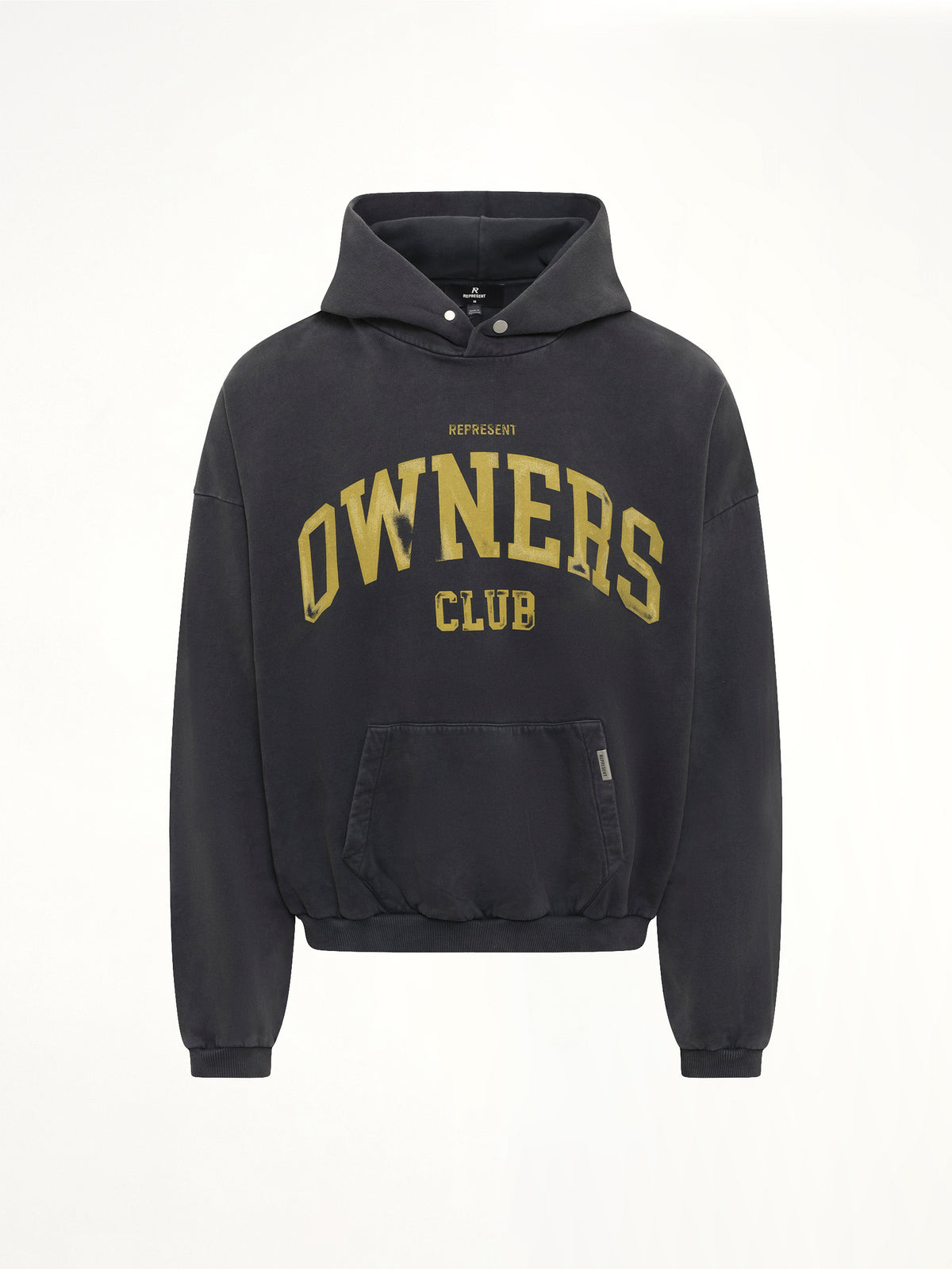 Represent Owners Club Hoodie in Faded Black