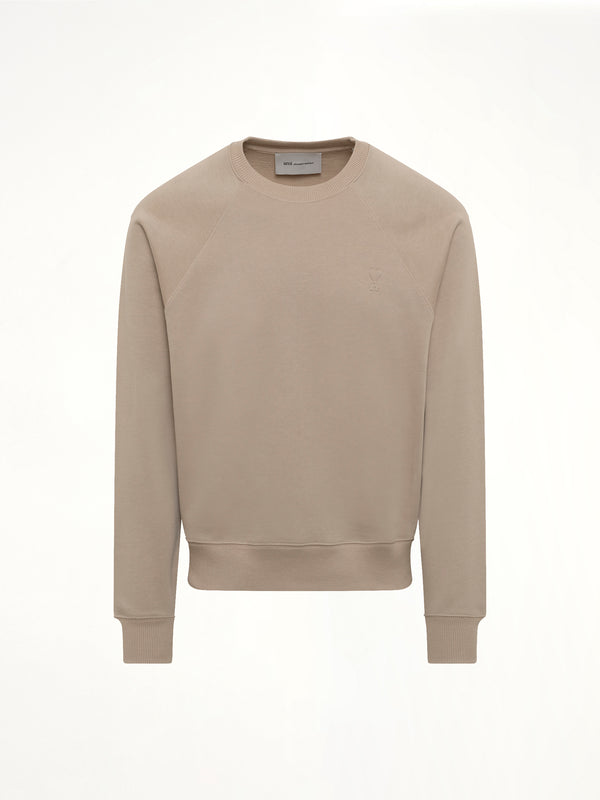 Small Embossed ADC Sweatshirt in Beige Taupe