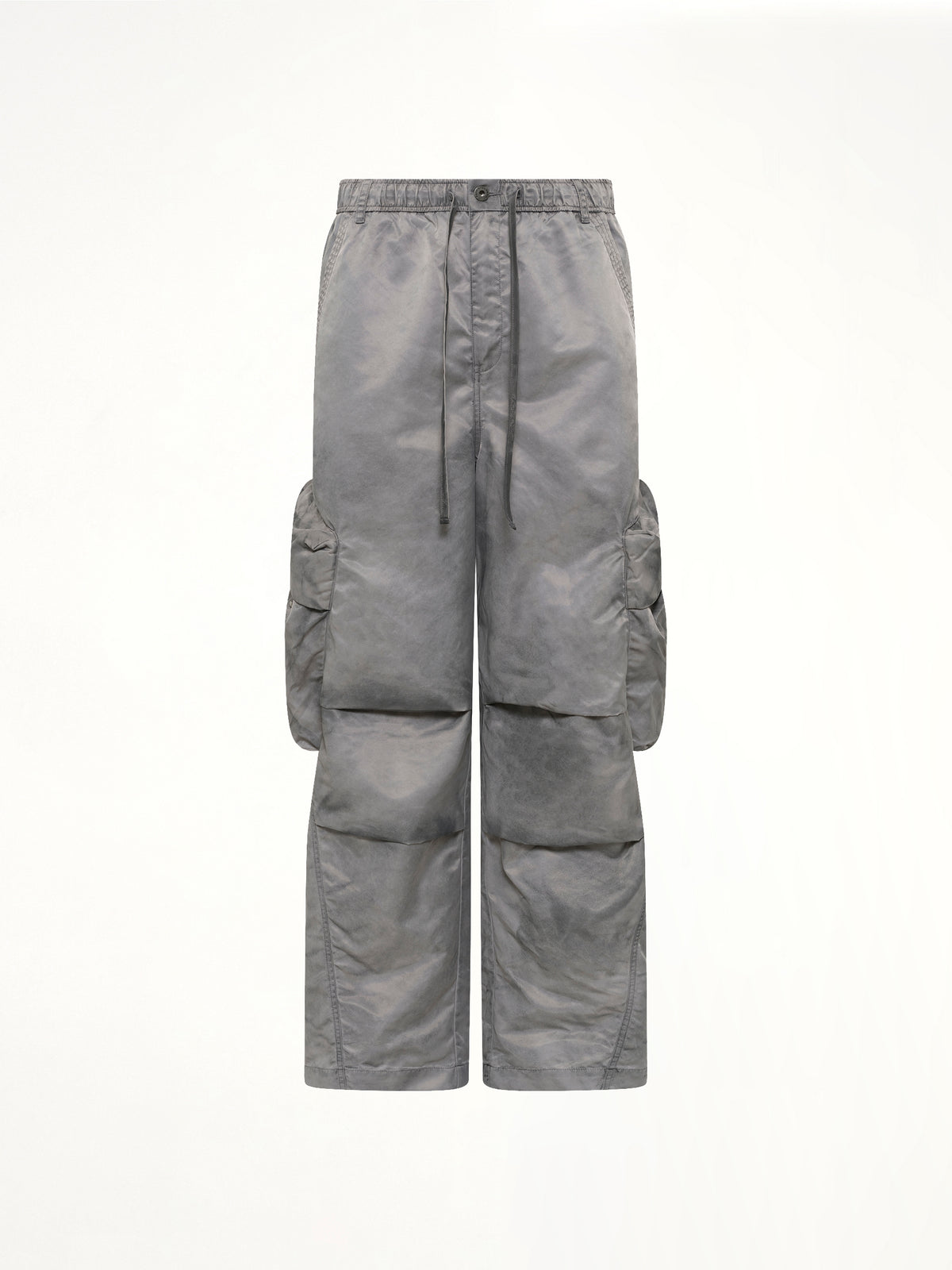 Sandwashed Nylon Cargos in Grey
