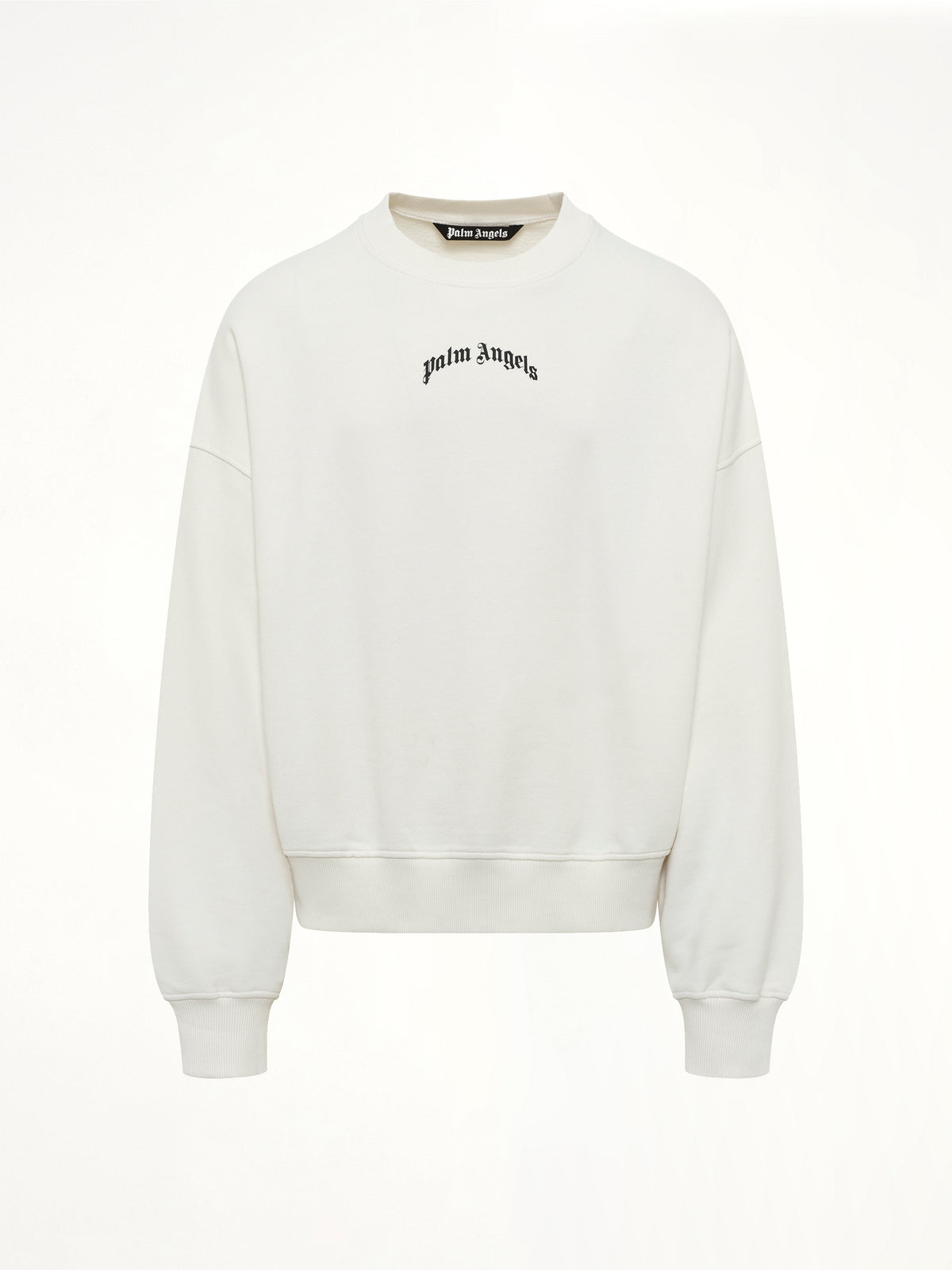 Back Curved Logo Loose Sweatshirt in Off White/Black