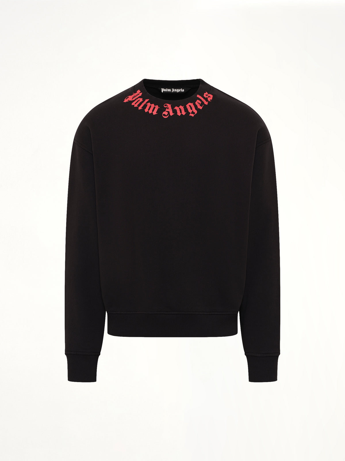 Neck Logo Regular Sweatshirt in Black/Red