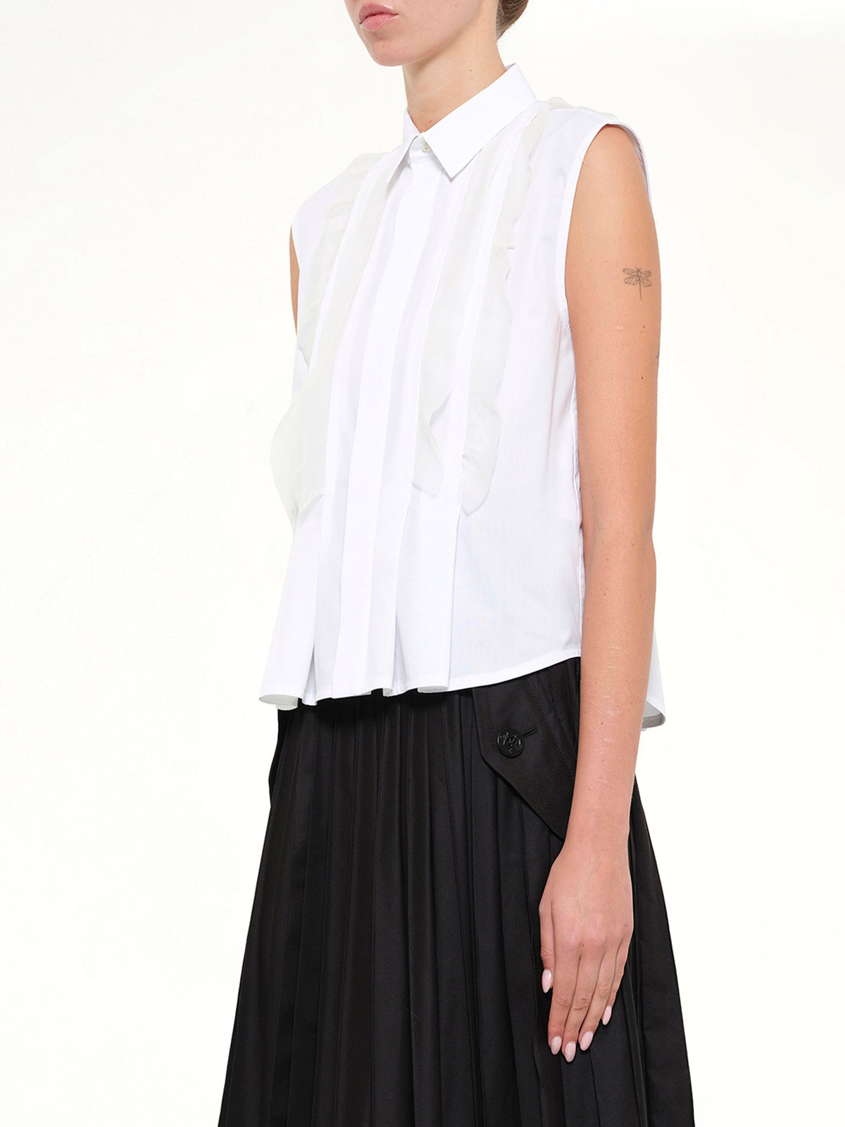 SS Poplin Shirt in Off White