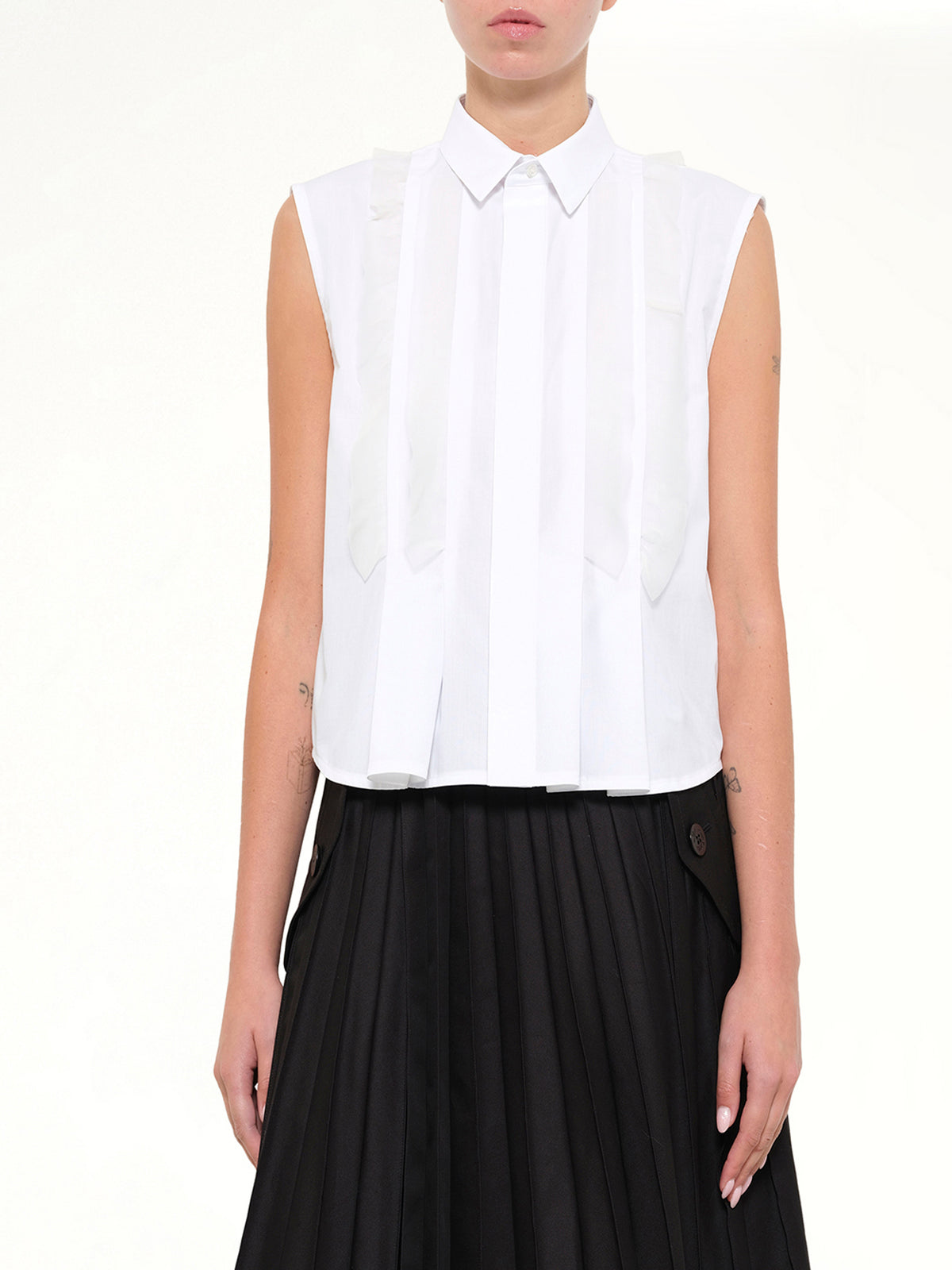 SS Poplin Shirt in Off White