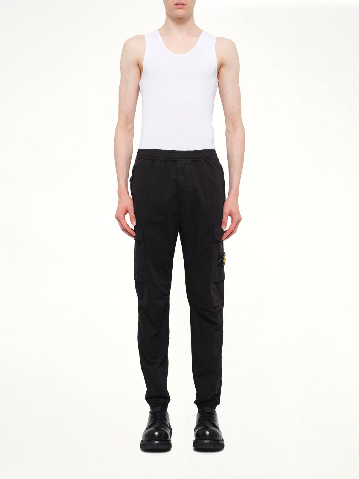 3100033 Cotton Satin Trouser in Black