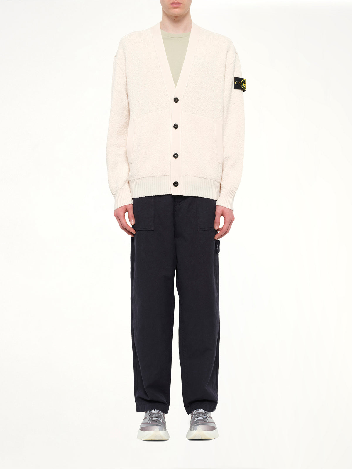 5100010 Light RWS Wool Cardigan in Ivory