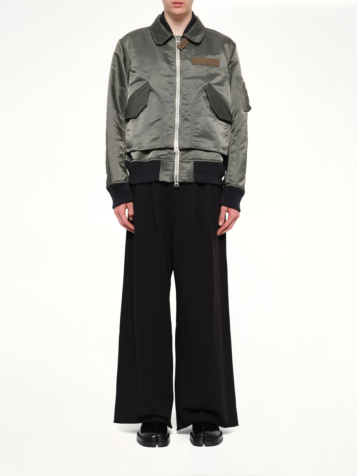 Cotton Nylon Twill Blouson in Dark Khaki