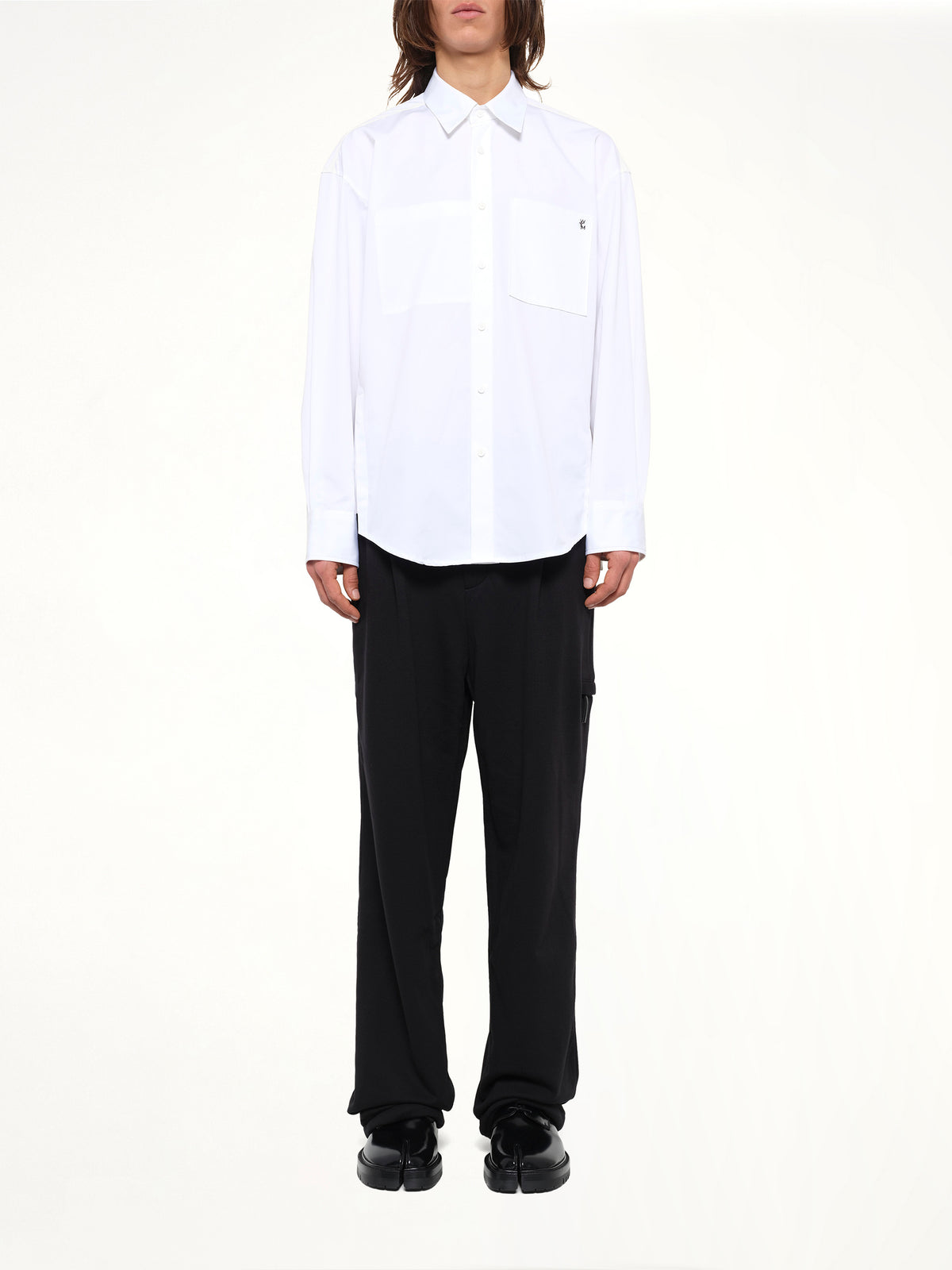 2 Pocket LS Shirt in White
