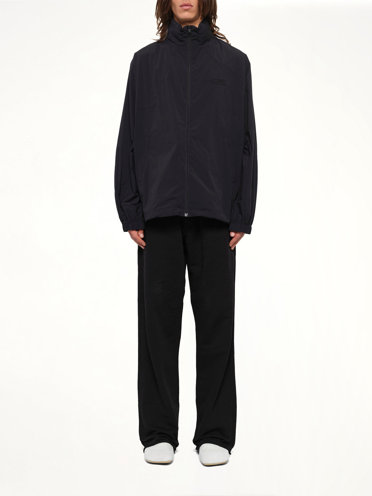 Crispy Thin Nylon Jacket in Black