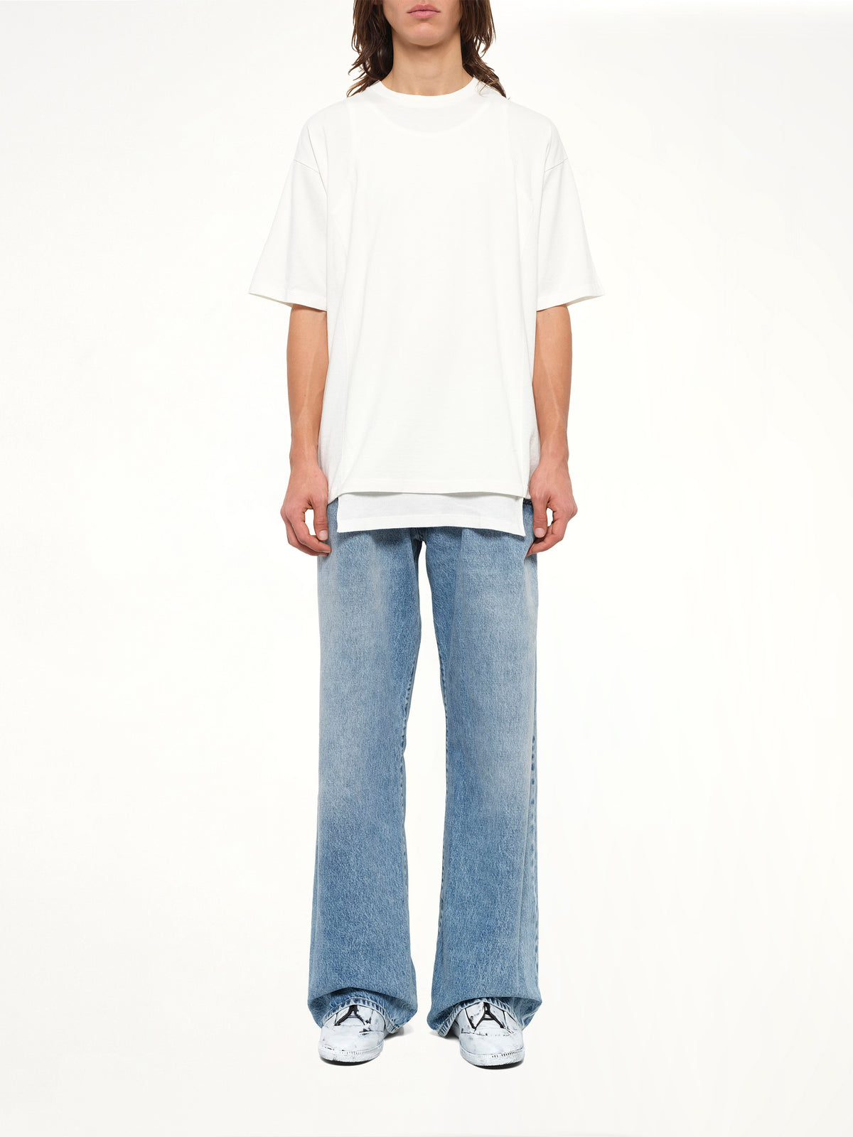 Double Layered T-Shirt in Off White