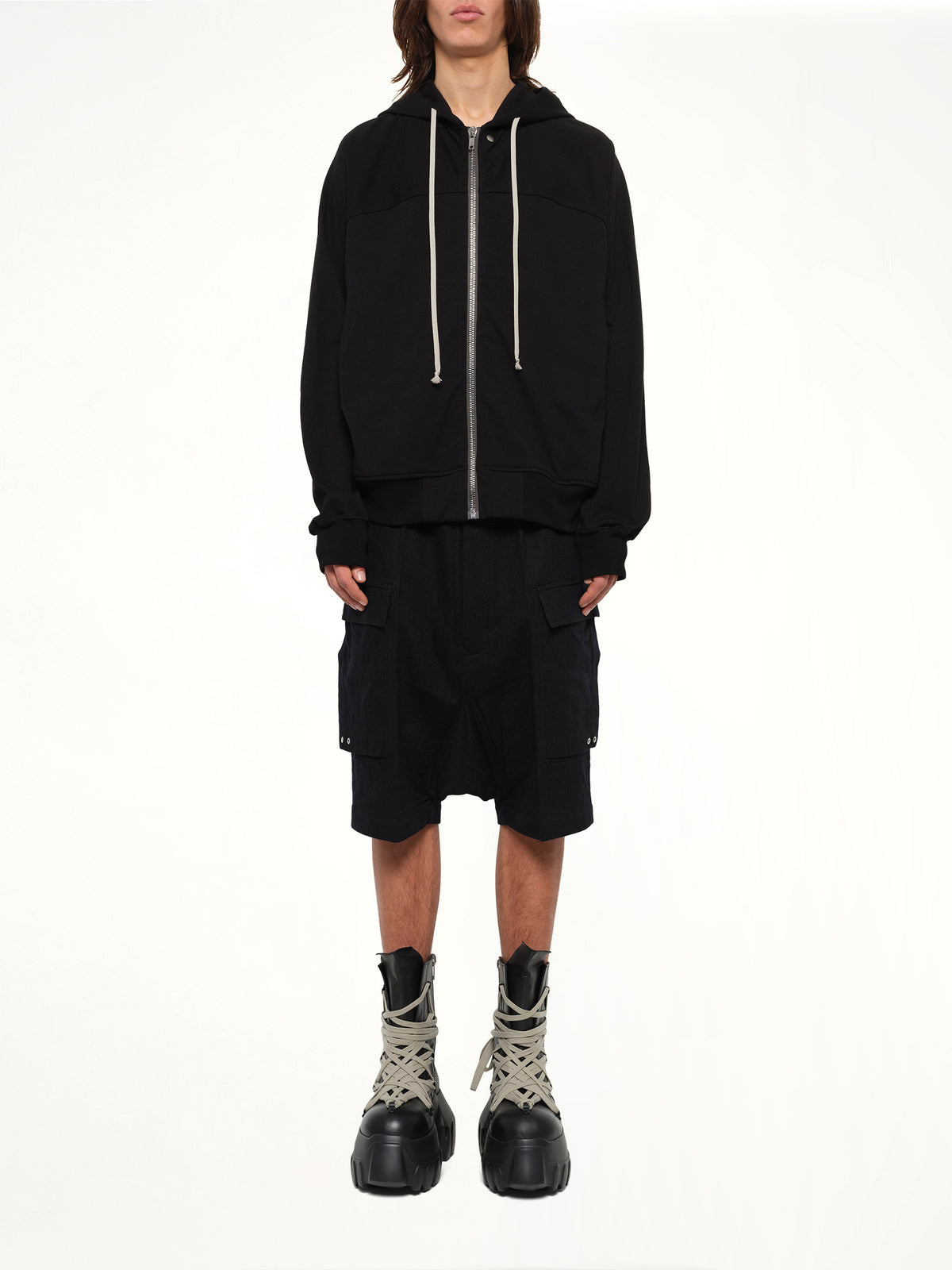 Heavy Jersey Windbreaker in Black