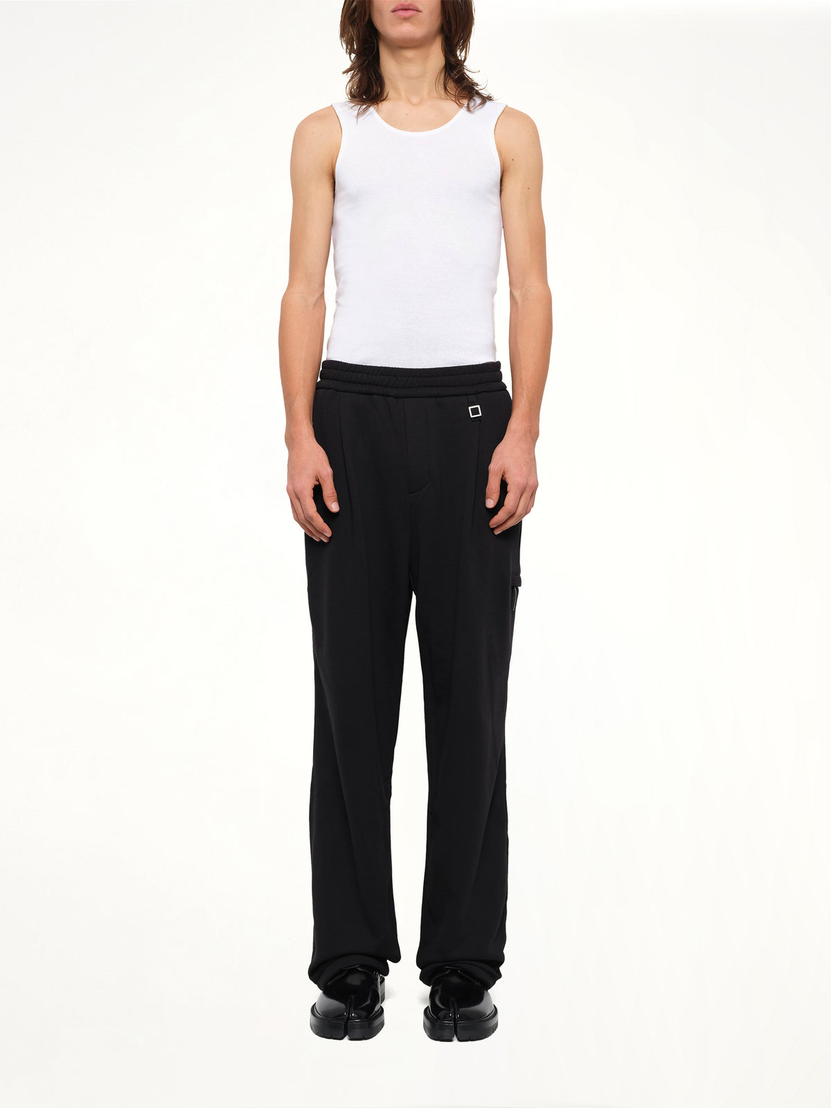 Pleated Sweatpants in Black