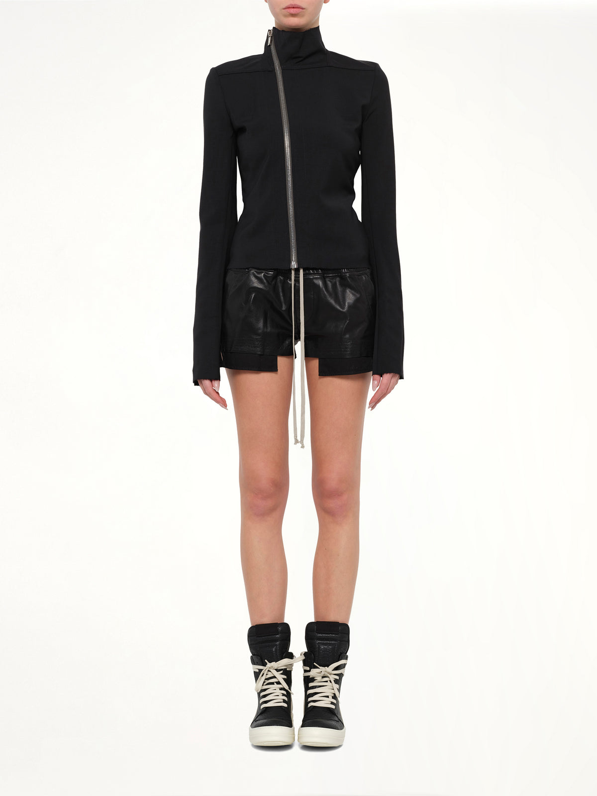 Stretch Wool Gary Jacket in Black