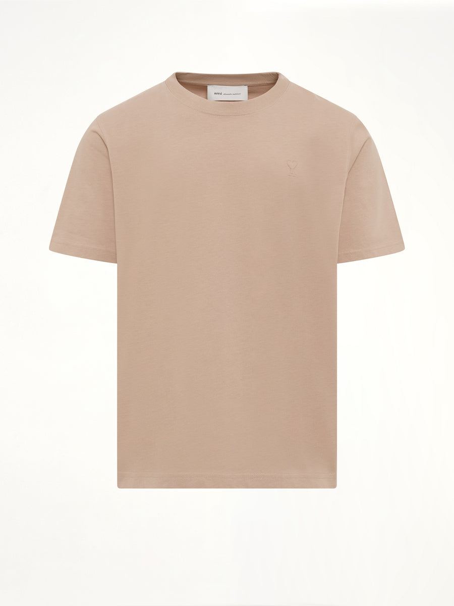 Embossed Ami De Coeur T-Shirt in Beige